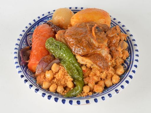 Moroccan couscous with lamb and vegetables